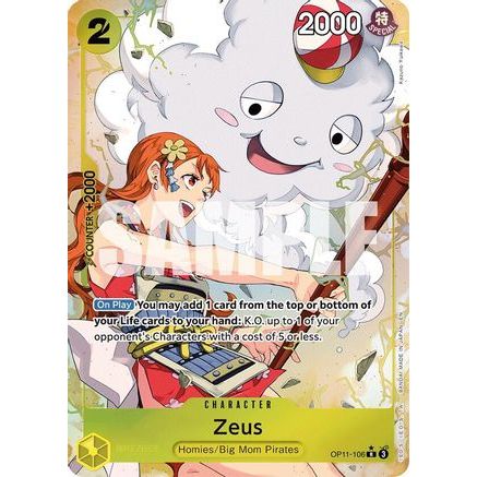 Zeus (Alternate Art) (OP11-106) - A Fist of Divine Speed Foil