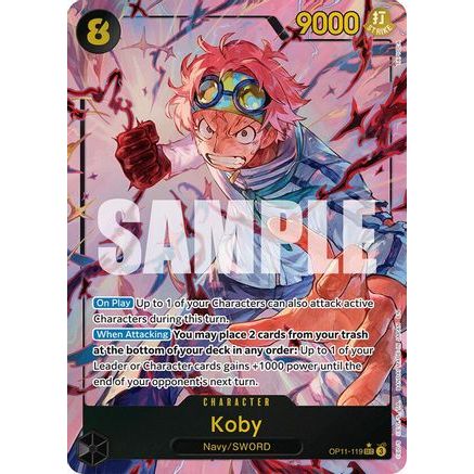 Koby (119) (Alternate Art) (OP11-119) - A Fist of Divine Speed Foil