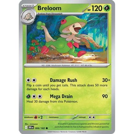 Breloom 6 - SV10 Destined Rivals Reverse Holofoil