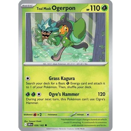 Teal Mask Ogerpon 26 - SV10 Destined Rivals Reverse Holofoil