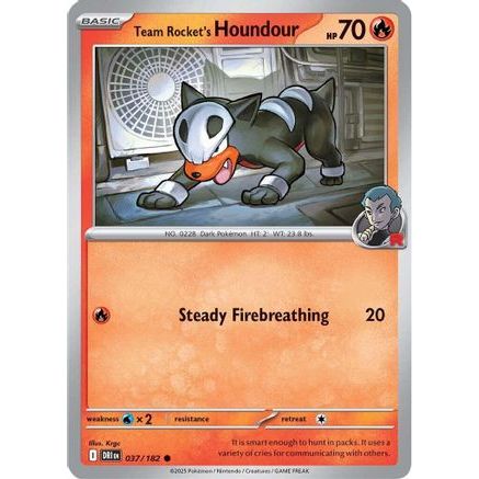 Team Rocket's Houndour 37 - SV10 Destined Rivals Reverse Holofoil