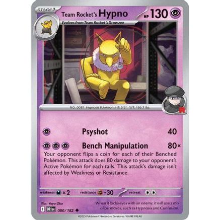 Team Rocket's Hypno 80 - SV10 Destined Rivals Reverse Holofoil
