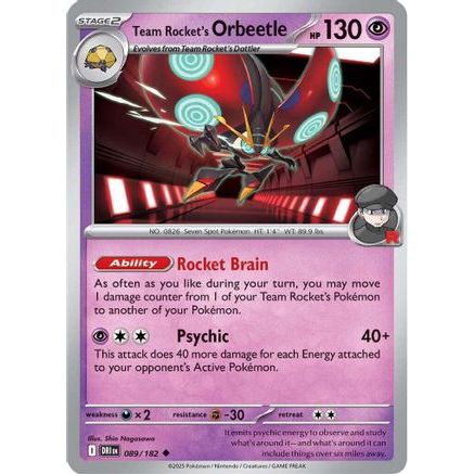 Team Rocket's Orbeetle - 089/182 89 - SV10 Destined Rivals Reverse Holofoil