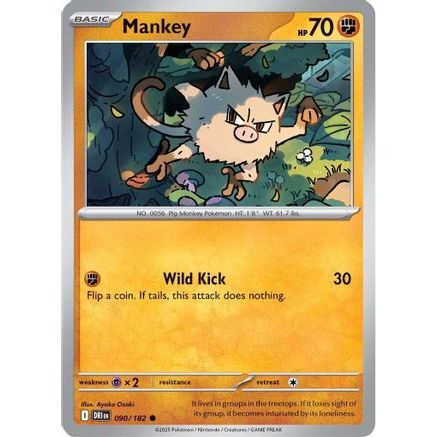 Mankey 90 - SV10 Destined Rivals Reverse Holofoil