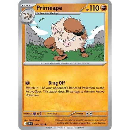 Primeape 91 - SV10 Destined Rivals Reverse Holofoil