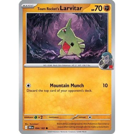 Team Rocket's Larvitar 94 - SV10 Destined Rivals