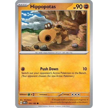 Hippopotas 105 - SV10 Destined Rivals Reverse Holofoil