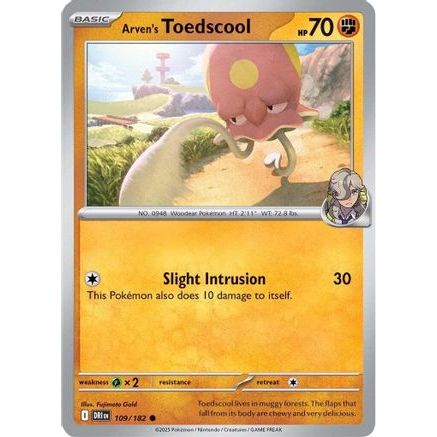 Arven's Toedscool 109 - SV10 Destined Rivals Reverse Holofoil