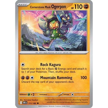 Cornerstone Mask Ogerpon 111 - SV10 Destined Rivals Reverse Holofoil