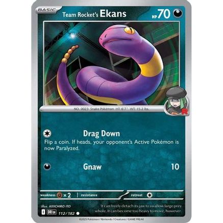 Team Rocket's Ekans 112 - SV10 Destined Rivals Reverse Holofoil