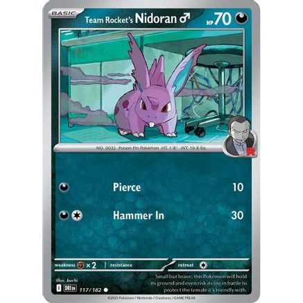 Team Rocket's Nidoran M 117 - SV10 Destined Rivals Reverse Holofoil