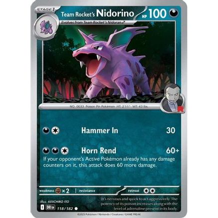 Team Rocket's Nidorino 118 - SV10 Destined Rivals