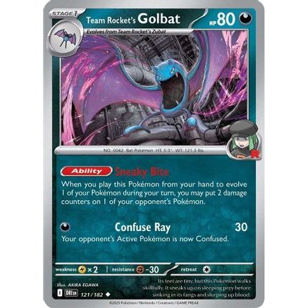 Team Rocket's Golbat 121 - SV10 Destined Rivals Reverse Holofoil