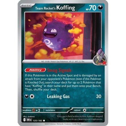 Team Rocket's Koffing 125 - SV10 Destined Rivals Reverse Holofoil