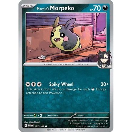 Marnie's Morpeko 137 - SV10 Destined Rivals Reverse Holofoil