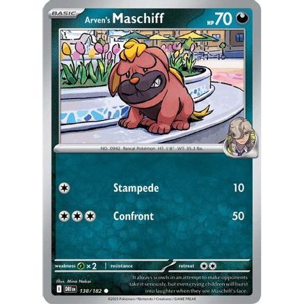 Arven's Maschiff 138 - SV10 Destined Rivals Reverse Holofoil