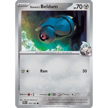 Steven's Beldum 143 - SV10 Destined Rivals Reverse Holofoil