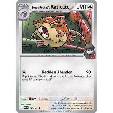 Team Rocket's Raticate - 148/182 148 - SV10 Destined Rivals Reverse Holofoil