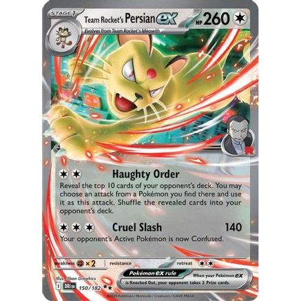Team Rocket's Persian ex - 150/182 150 - SV10 Destined Rivals Holofoil