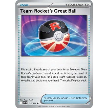 Team Rocket's Great Ball 175 - SV10 Destined Rivals Reverse Holofoil