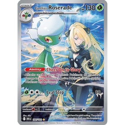 Cynthia's Roserade - 184/182 184 - SV10 Destined Rivals Holofoil