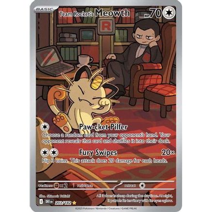 Team Rocket's Meowth - 203/182 203 - SV10 Destined Rivals Holofoil