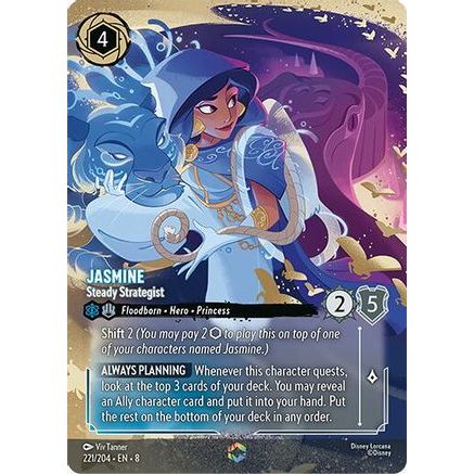 Jasmine - Steady Strategist (Enchanted) (221/204) - Reign of Jafar Holofoil