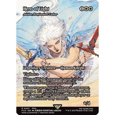 Hero of Light - Adeline, Resplendent Cathar (Showcase) (FCA-001) - FINAL FANTASY: Through the Ages Foil