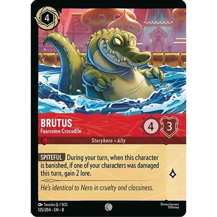Brutus - Fearsome Crocodile (Foil) (125/204) - Reign of Jafar Cold Foil