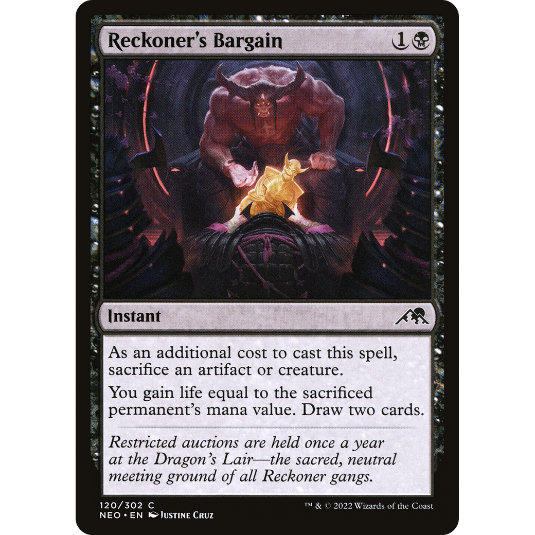 Reckoner's Bargain (NEO-120) - Kamigawa: Neon Dynasty Foil