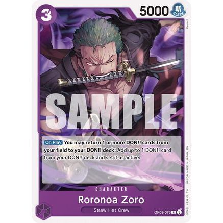 Roronoa Zoro (Reprint) (OP09-076) - Starter Deck 26: PURPLE/BLACK Monkey.D.Luffy