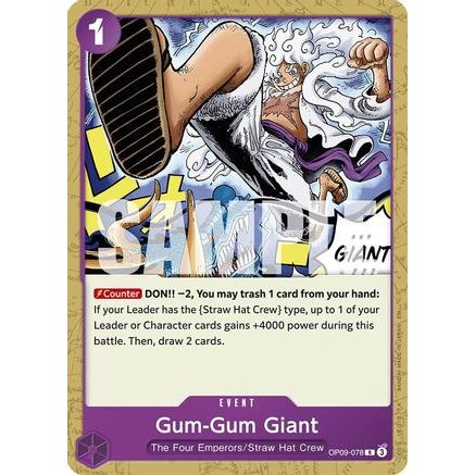 Gum-Gum Giant (Reprint) (OP09-078) - Starter Deck 26: PURPLE/BLACK Monkey.D.Luffy