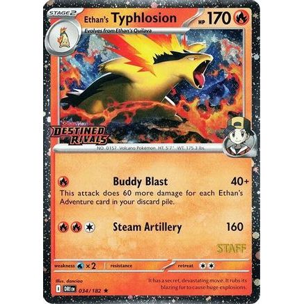 Ethan's Typhlosion (Prerelease) [Staff] 34 - Miscellaneous Cards & Products Holofoil