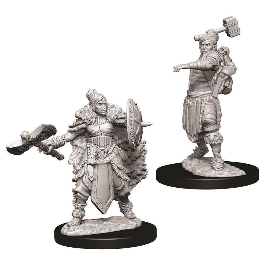 W09 Female Halforc Barbarian Miniatures