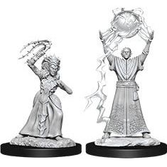 W12 Drow Mage And Drow Priestess Miniatures