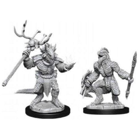 W12 Lizfolk & Lizfolk Shaman Miniatures