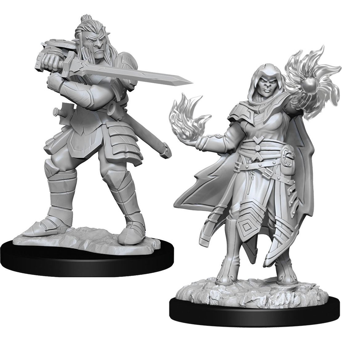 W15 Hobgoblin Fighter Male & Hobgoblin Wizard Female Miniatures