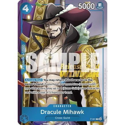 Dracule Mihawk (OP11 Release Event Winner) (P-081) - One Piece Promotion Cards Foil