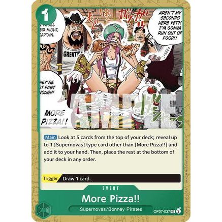 More Pizza!! (Reprint) (OP07-037) - Starter Deck 24: GREEN Jewelry Bonney