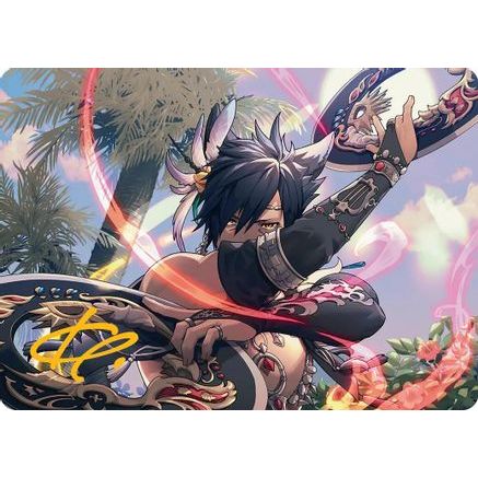 Dancer's Chakrams Art Card (Gold-Stamped Signature) (AAFIN-024) - Art Series: FINAL FANTASY