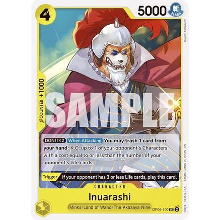 Inuarashi (Reprint) (OP06-100) - Starter Deck 28: GREEN/YELLOW Yamato