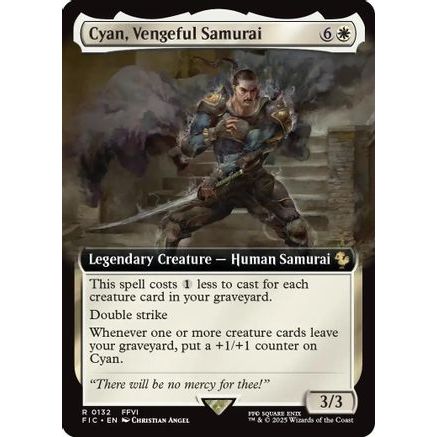 Cyan, Vengeful Samurai (Extended Art) (FIC-132) - Commander: FINAL FANTASY Foil