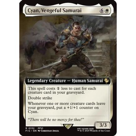 Cyan, Vengeful Samurai (Extended Art) (FIC-132) - Commander: FINAL FANTASY Foil
