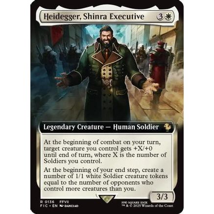 Heidegger, Shinra Executive (Extended Art) (FIC-136) - Commander: FINAL FANTASY