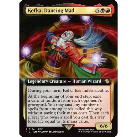 Kefka, Dancing Mad (Extended Art) (FIC-174) - Commander: FINAL FANTASY Foil