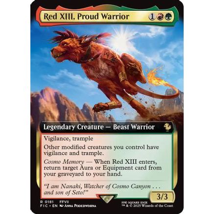 Red XIII, Proud Warrior (Extended Art) (FIC-181) - Commander: FINAL FANTASY