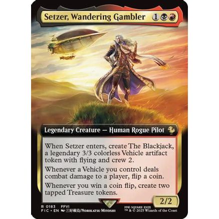 Setzer, Wandering Gambler (Extended Art) (FIC-183) - Commander: FINAL FANTASY Foil