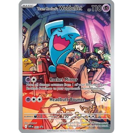 Team Rocket's Wobbuffet 203 - SV Scarlet & Violet Promo Cards Holofoil