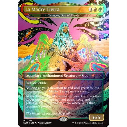 La Madre Tierra - Xenagos, God of Revels (Rainbow Foil) (SLD-2061) - Secret Lair Drop Series Foil