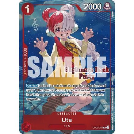 Uta (Beginners Deck Party [ST-23] - [ST-28] Winner Pack) (OP09-002) - One Piece Promotion Cards Foil